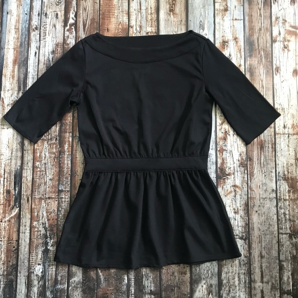 Tulle Black Peplum Tulle Top
